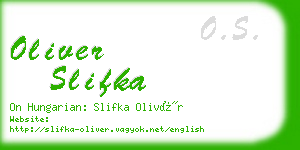 oliver slifka business card